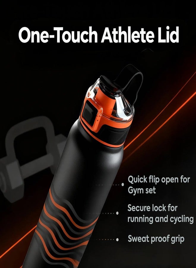 Perch Apex Hot and Cold Stainless Steel Water Bottle 740ml | Triple-Layer Vacuum Insulated 3D Printed Bottle | ISI Certified, Leakproof & BPA-Free | Gift for Men & Women | Wave - Image 5